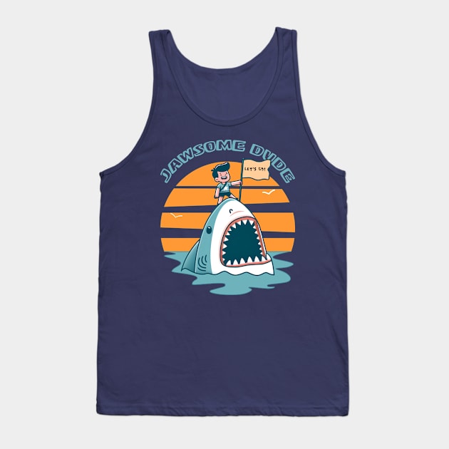 Jawsome Dude Tank Top by Blended Designs